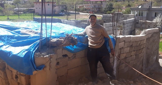 İmkansızlıktan evini tamamlayamayan adam yardım bekliyor