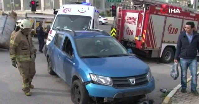 Nöbetten dönen sağlık görevlisi kaza yaptı