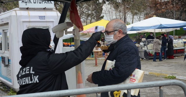 Pazar girişinde sıkı denetim