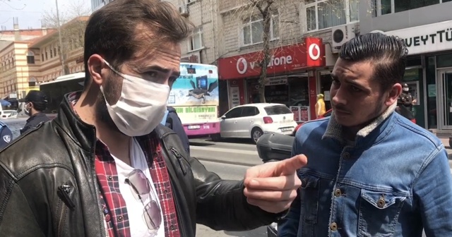 Polisten maske takmayan gence: Suriyelilere virüs bulaşmıyor mu