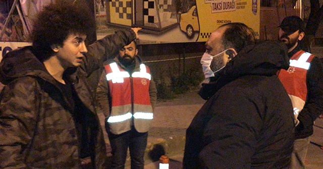 Sokağa çıkma yasağını delen genç polis ekipleri tarafından yakalandı