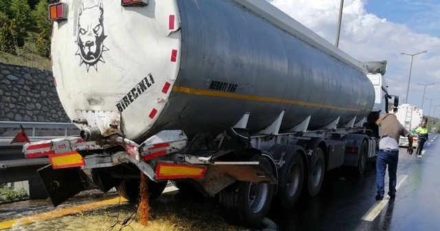 TEM’i trafiğe kapatan kaza