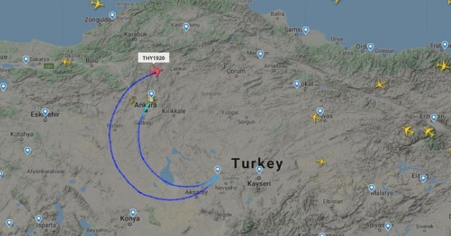 TK1920 sefer sayılı uçak ay yıldız çizmek için havalandı