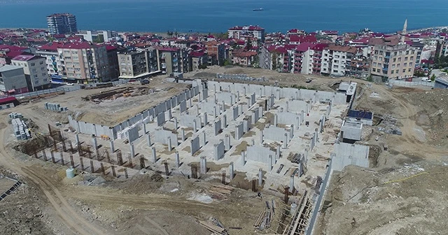 Trabzon’da Millet Bahçesi’nin inşaat çalışmaları sürüyor