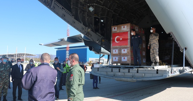 Türkiye&#039;den Kuzey Makedonya&#039;ya korona virüsü nedeniyle yardım eli