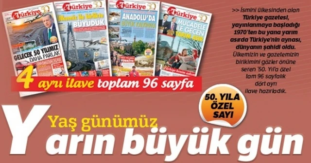 Yarın Türkiye gazetesi 120 sayfa