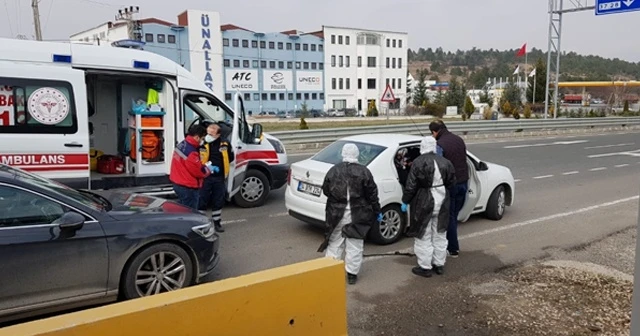 Yol kontrolünde korona virüs şüphesi taşıyan bir kişi karantinaya alındı