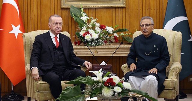 Cumhurbaşkanı Erdoğan, Pakistan Cumhurbaşkanı Arif Alvi ile görüştü