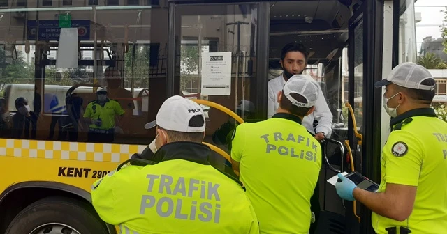 İstanbul'da toplu taşıma araçları ve ticari taksilere korona virüs denetimi