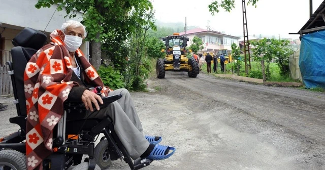 Kanser hastasının yol sorunu çözüldü