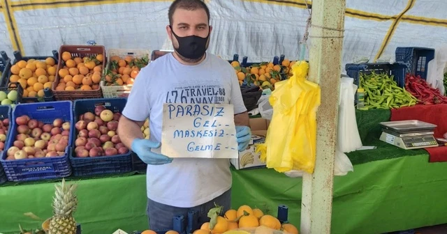 Pazarcıdan dikkat çeken çağrı; “Parasız gel, maskesiz gelme”