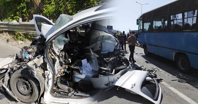 Rize’de halk otobüsü ile kamyonet çarpıştı: 1 ölü, 6 yaralı