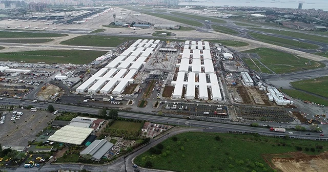 Yeşilköy Hastanesi inşaatı 28. gününde