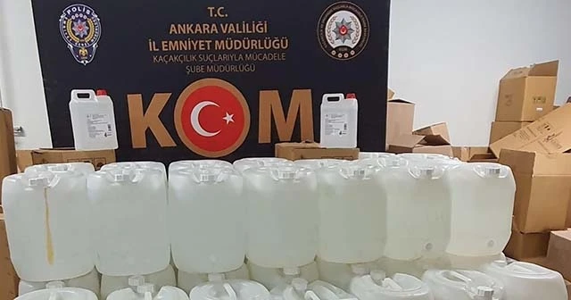 Başkentte etil alkol operasyonu