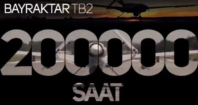 Bayraktar 200 bin saat ile Türkiye rekoru kırdı