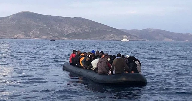 Bodrum'da Türk kara sularına geri itilen 41 sığınmacı kurtarıldı