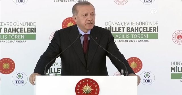 Cumhurbaşkanı Erdoğan, millet bahçelerinin açılışını yaptı