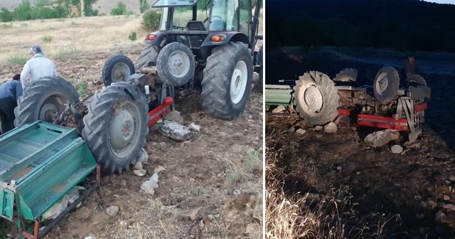 Elazığ’da traktör devrildi: 4 yaralı