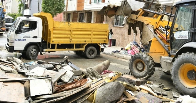 Esenyurt’ta sel felaketinde hasar tespit çalışmaları devam ediyor
