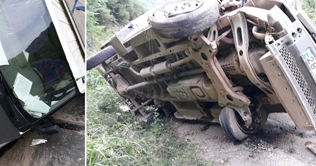 Giresun'da kamyonet devrildi: 5 yaralı