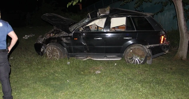 Kontrolden çıkan cip şarampole uçtu: 1 yaralı
