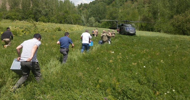 LGS’ye giren köy öğrencilerinin imdadına jandarma helikopteri yetişti