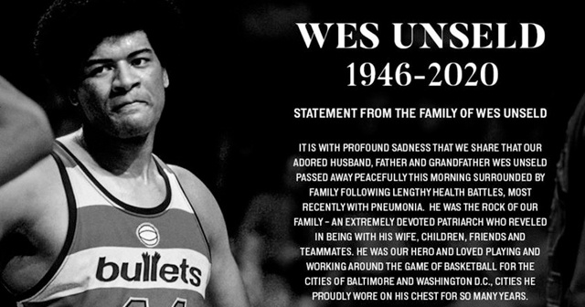 NBA efsanesi Wes Unseld hayatını kaybetti