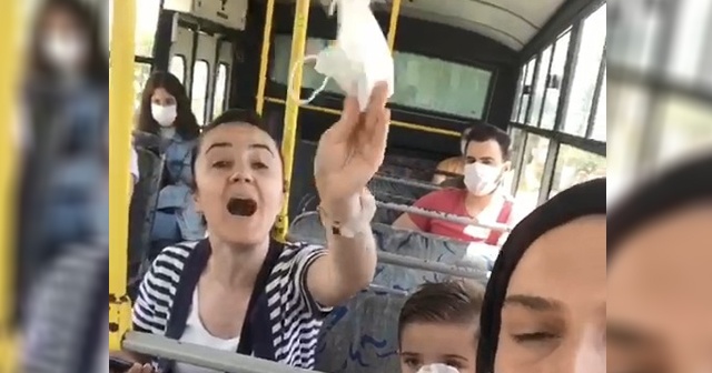 Otobüste maske takmayan kadına para cezası kesildi