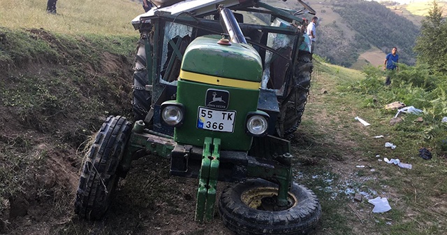 Samsun&#039;da traktör devrildi : 1 ölü