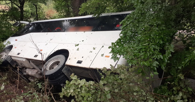 Tekirdağ&#039;da yolcu minibüsü devrildi: 5 Yaralı