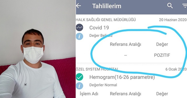 Testi pozitif çıktı, sosyal medyadan uyardı