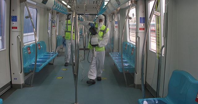 Yüksek Hızlı Trenler ve Marmaray vagonları her gün dezenfekte ediliyor