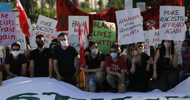 Yunanistan&#039;da George Floyd için gösteri düzenlendi