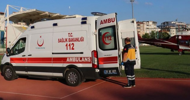 Ambulans helikopter yeni doğan bebek için havalandı