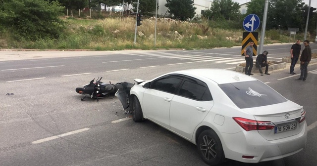 Bilecik&#039;te otomobil ile motosikletin çarpışması sonucu 1 kişi yaralandı