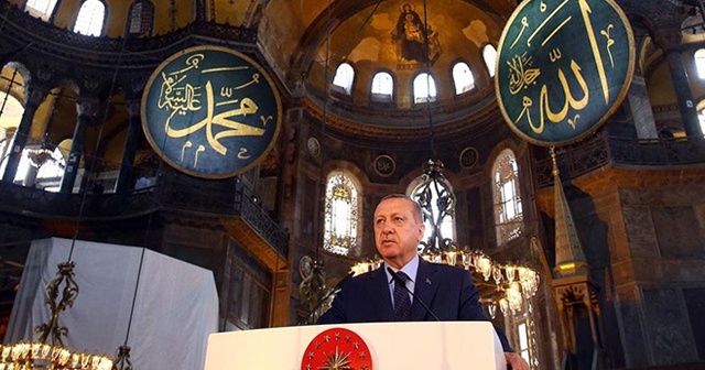 Cumhurbaşkanı Erdoğan&#039;dan ilk Ayasofya açıklaması: Hayırlı olsun