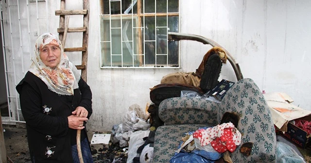 Evi yanan 76 yaşındaki Bülbül nine ahırda yaşam mücadelesi veriyor