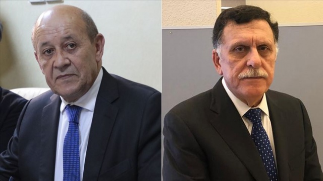 Fransa Dışişleri Bakanı Jean-Yves Le Drian, Libya Başbakanı Fayiz es-Serrac’la görüştü