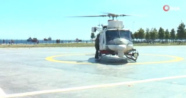 İstanbul sahillerinde helikopterli denetim