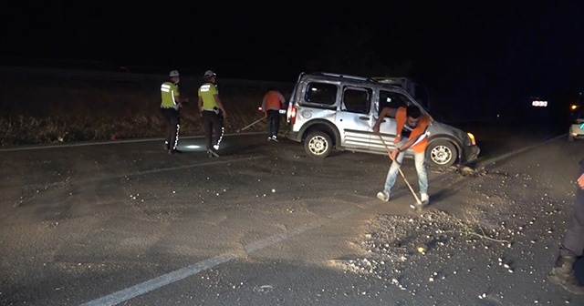 Kaza yapan sürücü aracını bırakıp kaçtı