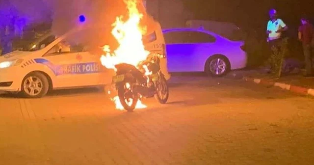 Öfkesini motorundan çıkardı