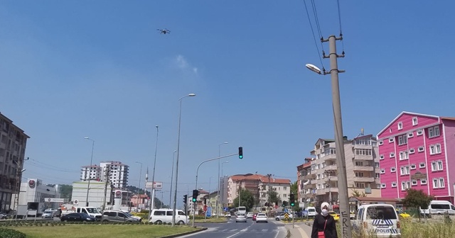 Polis dronla kırmızı ışık ihlallelerini tespit etti