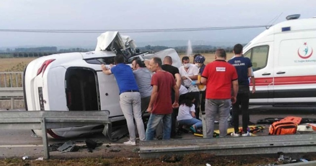 Samsun&#039;da trafik kazası: 5 kişi ağır yaralı