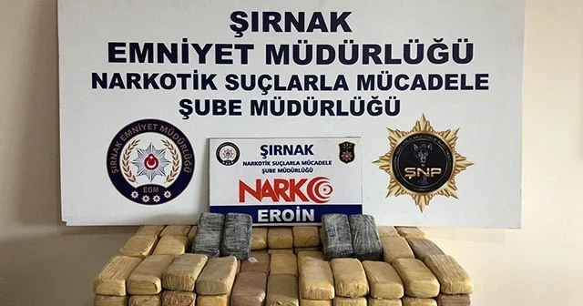 Şırnak’ta 83 kilo eroin maddesi ele geçirildi