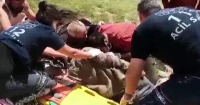 Yaralı vatandaş askeri helikopterle hastaneye kaldırıldı