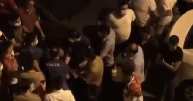 Asker uğurlama eğlencesinde ‘gözaltı’ arbedesi kamerada