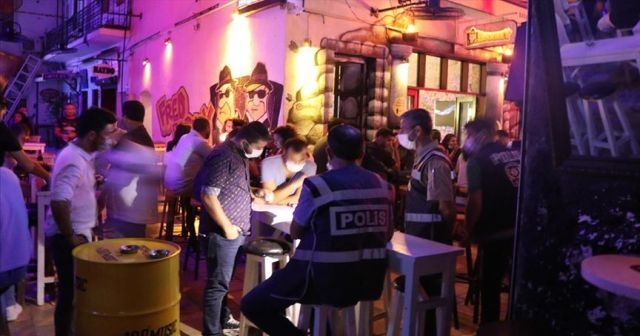 Bodrum&#039;da iş yerlerine 150 polisle Kovid-19 denetimi