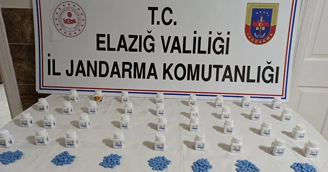 Elazığ’da bin adet uyuşturucu hap ele geçirildi