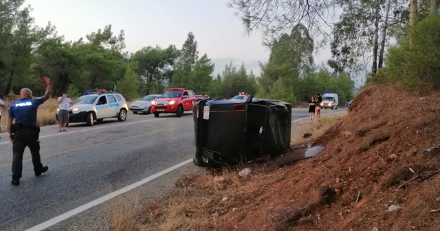 Fethiye’de devrilen otomobilin sürücüsü öldü