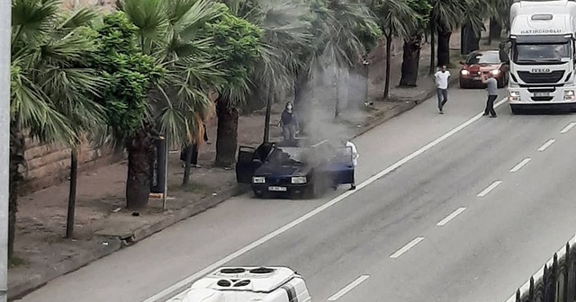 Giresun’da araç yangını korkuttu